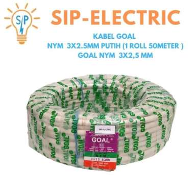 KABEL GOAL NYM 3X2.5MM PUTIH (1 ROLL 50 METER ) /GOAL NYM 3X2,5 MM