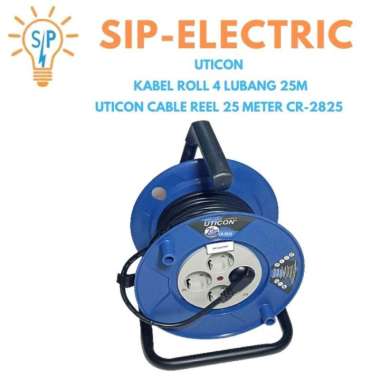 UTICON KABEL ROLL 4 LUBANG 25M / UTICON CABLE REEL 25 METER CR-2825