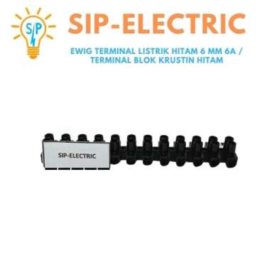 EWIG TERMINAL LISTRIK HITAM 6 MM 6A / TERMINAL BLOK KRUSTIN HITAM