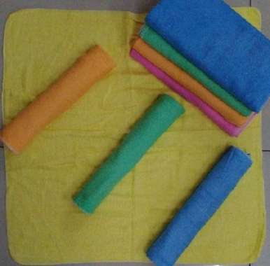 handuk sapu tangan oshibori polos 25x25 super serap