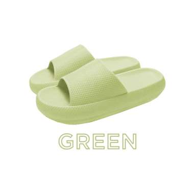 Goto Tomo Sandal Rumah Hotel Sendal Kamar Mandi Empuk Karet Anti Slip 24 Green