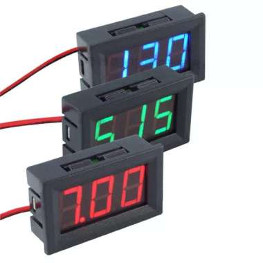 volt meter digital mini dc 0 ~ 30v 0.56 mm / dc volt meter 2 kabel Biru