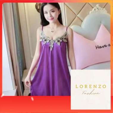 Dress Wanita Tidur Cantik Piyama Wanita Baju Tidur Wanita Sexy Ungu