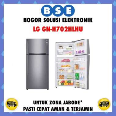 LG GNH702HLHU | GN-H702HLHU | KULKAS LG 2 PINTU | KULKAS INVERTER