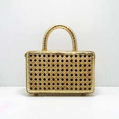Tas Slempang Wanita- Kulit Asli-Mini Bag Yasmin Gold