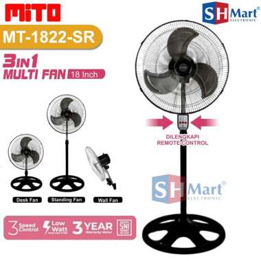 KIPAS ANGIN 3 IN 1 REMOTE MITOCHIBA MT-1822SR (MEDAN)