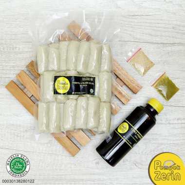 Pempek Palembang Lenjer Kecil 30 Pcs + Cuko 250mL - Vakum Frozen - PEMPEK ZERIN