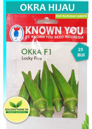 Benih Okra Hijau Hibrida Lucky Five F1 Known You Seed - ORI
