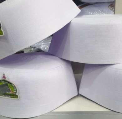 peci kopiah bangladesh Al Faruque Original Putih Polos 54 Standart