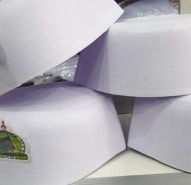 peci kopiah bangladesh Al Faruque Original Putih Polos 55 Standart