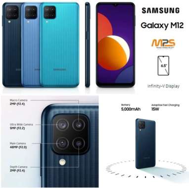 HP SAMSUNG M12 - 4GB / 64 GB - Garansi Resmi Samsung Indonesia