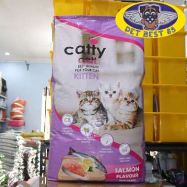Makanan Kucing Catty Cat 20kg CatFood/Pakan Kucing Dewasa/Kitten Impor - KITTEN SALMON KITTEN SALMON