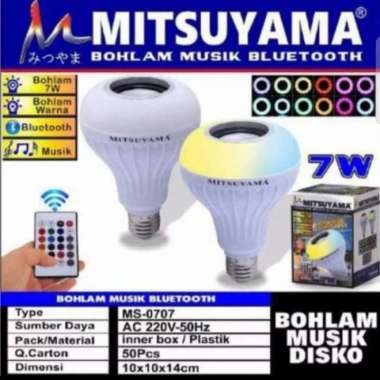 Bohlam speaker musik bluetooth Mitsuyama Original garansi resmi