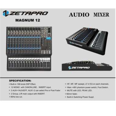 Zetapro Magnum 12 Original Mixer audio 12 chanel