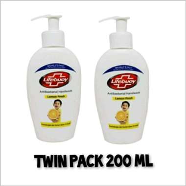 Sabun Cuci Tangan Lifebuoy Hand Wash Lemon Fresh Pump 200Ml Paket 2 Pc