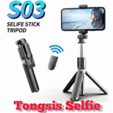 S03 Tongsis Tripod Remote Bluetooth Live Stream Selfie Stick