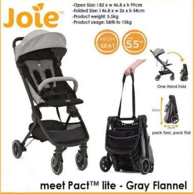 Joie Pact Lite Gray Flannel - Stroller