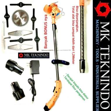 Mesin Potong Rumput Baterai Cordless Grass Trimmer Cutter Pemotong Cas