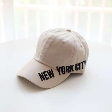 Baseball cap : NYC STITCH - Topi baseball topi golf topi pria topi wanita One Size KHAKI