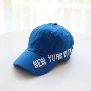 Baseball cap : NYC STITCH - Topi baseball topi golf topi pria topi wanita One Size BLUE