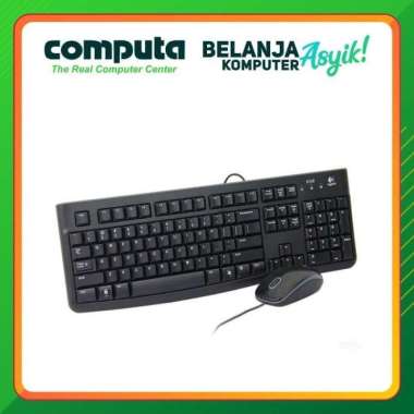 KEYBOARD MOUSE LOGITECH MK120 KABEL USB HITAM