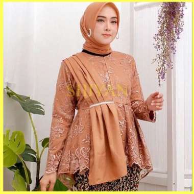 SHIYAN 1SET KEBAYA KARTINI BUSUI BAHAN BRUKAT PESTA LD 105 ROK BATIK PLISKET ADAT WISUDA MODERN MOCC