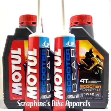 Paket Ganti Oli Yamaha Xmax|Motul Scooter Power Le 5W40+Oli Gear Motul