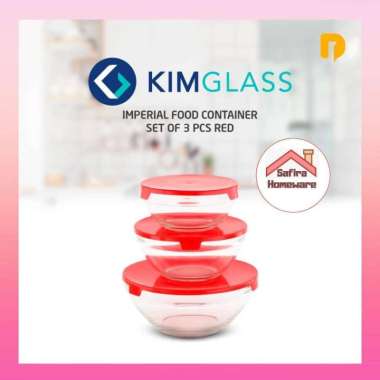 Toples Kaca Wadah Saji Mangkok Kaca Kimglass Imperial Food Container