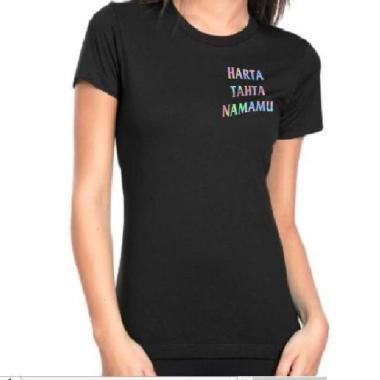 Tshirt Kaos Baju Kata Harta Tahta Nama Hologram Humor Polyflex Katun XL