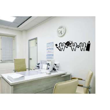 WallStiker Klinik Dokter Sikat Gigi Tooth Dekorasi Dinding Sticker Wal