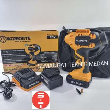 CAP115D CORDLESS KOMPRESOR ANGIN MINI POMPA BAN 150PSI 2AH WORKSITE