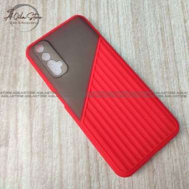 Case Hybrid Realme 7 / Realme 7 ( Asia ) / RMX2151, RMX2163 Case Fuze Transparan Hybrid Merah