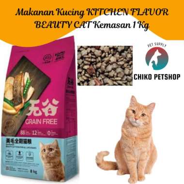 [NO BRAND] (REPACK)KF Beauty repacK 1kg, Kitchen Flavour Makanan kucing
