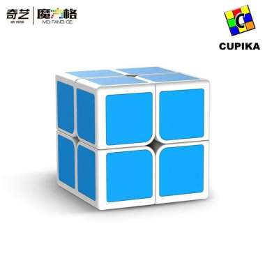 Rubik 2x2 2x2x2 Qiyi OS POP Unik Magnetic Original Biru Muda