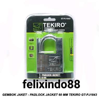 GEMBOK JAKET TEKIRO 60 MM PADLOCK JACKET 60MM ORIGINAL TEKIRO GT-PJ1843 GEMBOK PINTU PAGAR RUMAH RUK