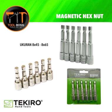 MAGNETIK HEX NUT TEKIRO - MATA OBENG ROOFING TOOLS TEKIRO 8×45 mm