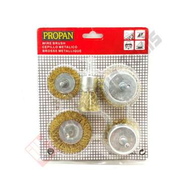 PROPAN Mata Bor Sikat Kawat Set 5 Pcs - Sikat Mangkok Piring