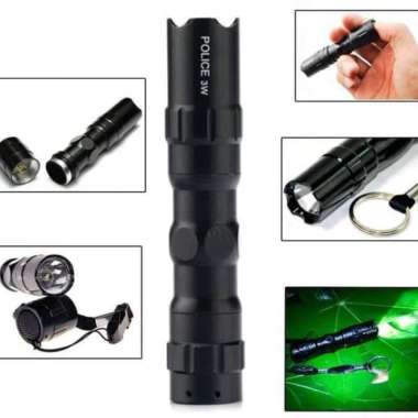 Senter Mini Polisi SWAT LED Flashlight Anti Air 3W - Senter Penerangan