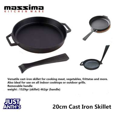 Massima DETACHABLE HANDLE Cast Iron Skillet 20 cm