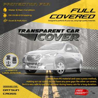 Body Cover Sarung Mobil Plastik DATSUN CROSS Tebal Anti Air WATERPROOF