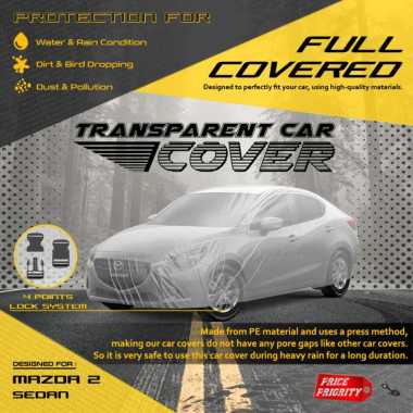 Body Cover Sarung Mobil Plastik MAZDA 2 SEDAN Tebal Anti Air WATERPROOF