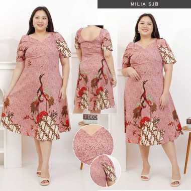 Evercloth Milia Dress Batik Wanita Sabrina Dress Wanita Batik Modern XXL