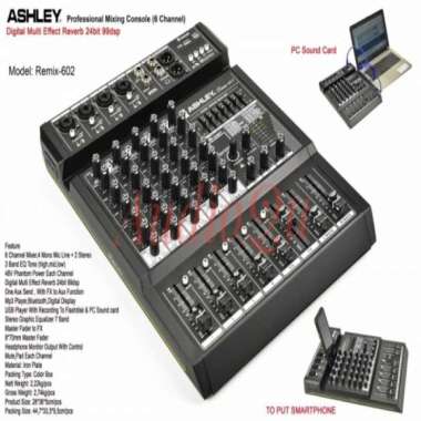 Mixer Ashley Remix 602/ Remix602/ Remix-602 6Channel