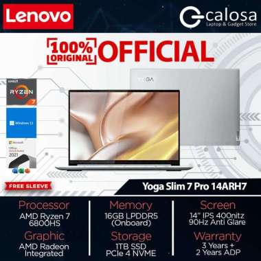 LENOVO Yoga Slim 7 Pro 14ARH7 Ryzen 7 6800HS 16GB 1TB SSD IPS W11 OHS