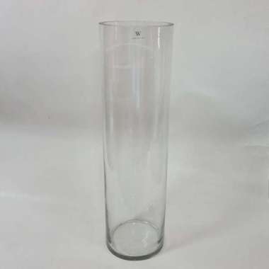 Vas bunga bulat kaca tabung Bamboo D tinggi 50 cm