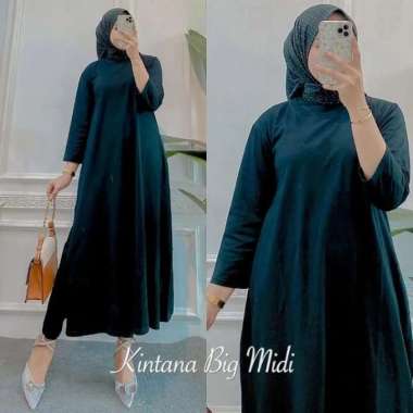 FASHION BAJUTERBARU KAYLA MIDI DRESS M L XL XXL | GAMIS WANITA KEKINIAN BAHAN KAOS KATUN COMBED 24s 
