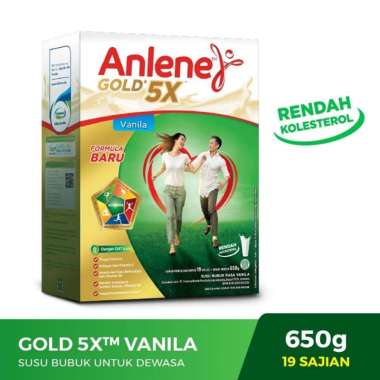 Promo Harga Anlene Gold Plus 5x Hi-Calcium Vanila 650 gr - Blibli