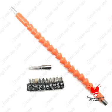 SABETZU FBS82-200 Flexible Extension SET 12 Mata Kepala Bor Obeng