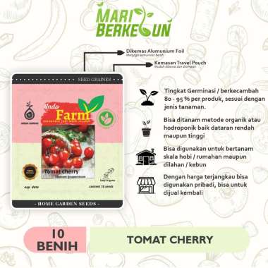 Benih Biji Bibit 10 Tanaman Tomat Cherry INDO FARM / Tomat Ceri Kualitas Unggul Super INDO FARM