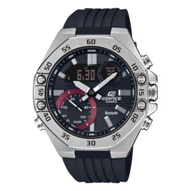 CASIO Edifice Rubber Jam Tangan Analog Pria - Hitam [ECB-10P-1ADF] Hitam.